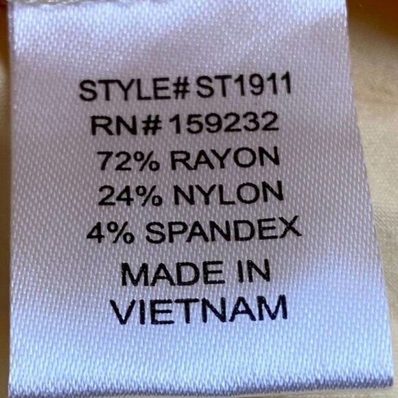 Story On Blouse Womens Small Yellow Lace Up Front Top Short Sleeve - Picture 5 of 5